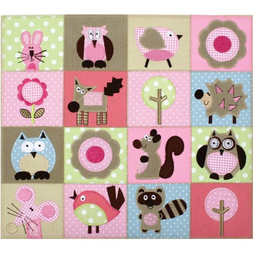 Amanda Blue 12-Inch by 12-Inch Embellished Fabric Album, Woodland Animals