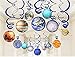 30PCS Solar System Party Supplies - Outer Space Party Planet Hanging Swirl Decorations