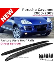 Automotive Parts and Accessories: 03-09 Porsche Cayenne Aluminum Top Roof Rack Rail Bar Black Direct Replacement - Advan-Emotion