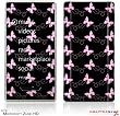 Zune HD Skin - Pastel Butterflies Pink on Black by WraptorSkinz