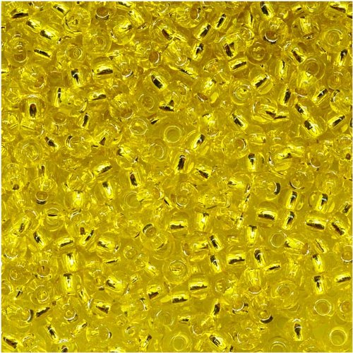 Toho Round Seed Beads 11/0 #32 'Silver Lined Lemon' 8 Gram Tube