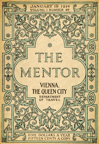 1914 Cover The Mentor Lithograph Vienna Art Nouveau Border Design Illustration - Original Cover