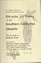 An Amateur Botanist's Identification Manual for the Shrubs and Trees of the Southern California Deserts