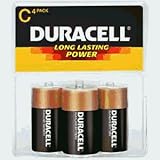 Duracell MN1400B4 C Cell, (4-Pack)