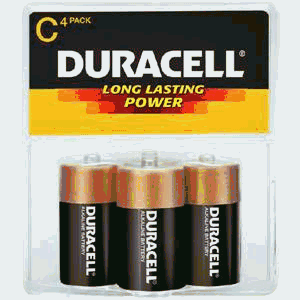 Duracell MN1400B4 C Cell, (4-Pack)