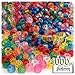 1,000pc Plastic Round Transparent Pony Beads 6x9mm Multi Mix beads