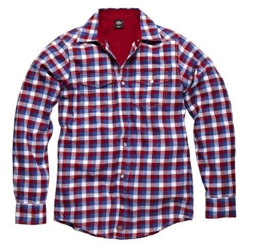 Dickies Herren Langarmhemd Wray, english red, M, 05 200019 Preisvergleich
