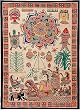 Madhubani Painting Home Decor Organic Color Paper 22 x 30 inches (madht303)