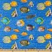 Timeless Treasures Reef Fish Blue Fabric By The Yard