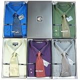 5-lot Eterno Italy Men's Italian Dress Shirt & Tie Sets - Neck Size 15 - (E524150)