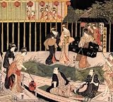Acrylic Fridge Magnet Japanese Art Utagawa Toyokuni Akatsutaya in the Temporary Quarters