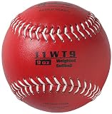 Markwort Color Coded Weighted 11-Inch Softball (9-Ounce, Red)