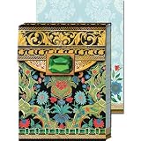 Bejeweled Black Floral Magnetic Closure Mini Notepad, One