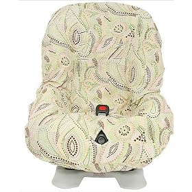 The Bumble Collection Toddler Car Seat Cover in Lemon Lime Dot