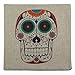 Home Style Cotton Linen Decorative Couple Throw Pillow Cover Cushion Case Couple Pillow Case, Set of 2 (Skulls)
