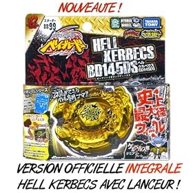 Hell Kerbecs TRES RARE - Version officielle int�grale avec lanceur - Nouvelle saison Beyblade Metal Fusion 2 (Metal Masters)