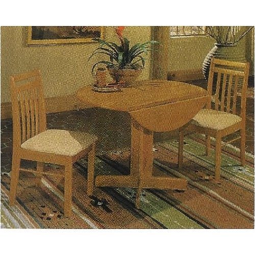 Kitchen: 3 pc oak finish breakfast table set