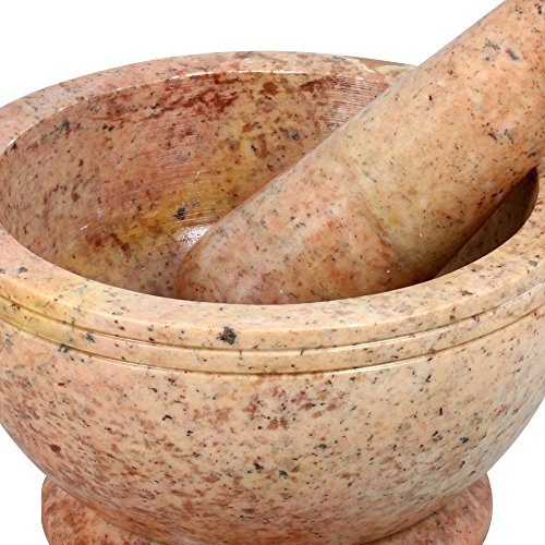 Indian Kitchen Utensils Handmade Mortar and Pestle Set in Natural Stone