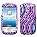 Black with Color Waves Cable Design Snap-On Cover Hard Case Cell Phone Protector for HTC myTouch 3G Magic G2 Google