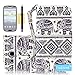 Tradekmk Totem Elephant Pattern PU Leather Slim Fit Folio Magnet Wrist Strap Wallet Stand Case Cover for Galaxy S3 Bundle with Stylus, Screen Protector & Cleaning Cloth