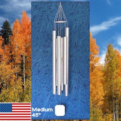 Grace Note Chimes 4M 42-Inch Summer Daydream Wind Chimes, Medium, Silver