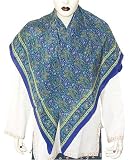 Scarf for Women Hand Painted Print Silk Square 44 x 44 inches (sqsrf052)