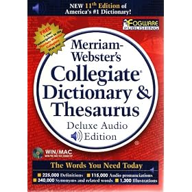 Merriam-Webster's 11th Edition Collegiate Dictionary & Thesaurus (PC/Mac)