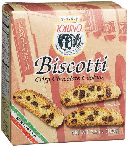 Torino Chocolate Chip Biscotti, 3.5-Ounce Boxes (Pack of 12) by Torino