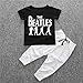 1Set Toddler Kids Baby Boy T-shirt Tops+Long Pants Trousers By FEITONG (Size:0-12M, black)