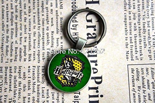 Pretty Lee 2015 Fashion Hufflepuff Crest Hogwarts House Harry Potter Keychain Keyring Christmas gift