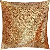 ShalinCraft Pillow Case Contemporary Decor India Christmas Presents Silk Fabric 20x20 inches