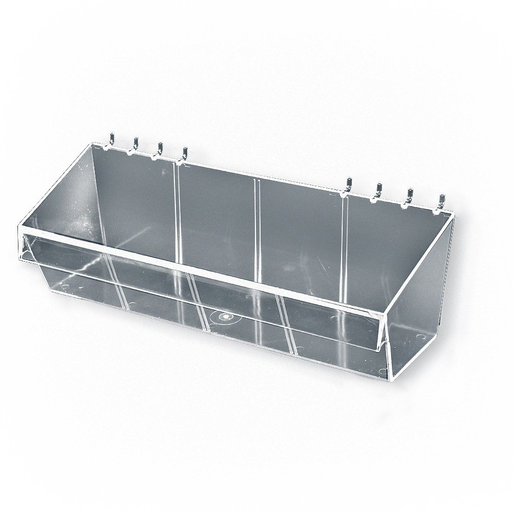 Azar 556114 13Inch W Acrylic Bin for Pegboard/Slatwall, Free Shipping