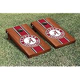 Alabama Crimson Tide Cornhole Game Set Rosewood Stained Stripe Version
