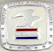 SILVER PLATED POSTAL SERVICE ENAMEL PEWTER BUCKLE (Occupation)
