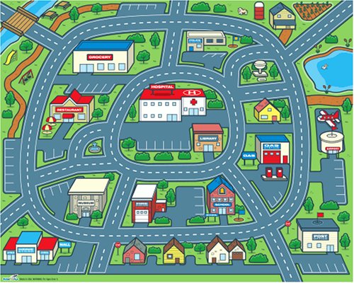 Childrens Toyshop  Toys : Driving Around Town Play Mat