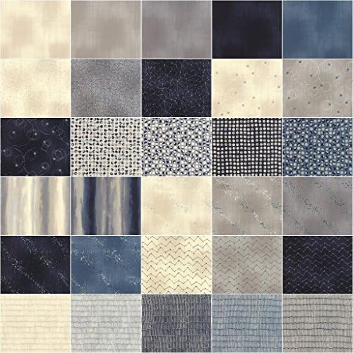 Nocturne Mini Charm pack 42 die cut 2.5 inch squares Janet Clare Moda