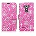 Cellularvilla Wallet Case For LG G Flex 2 H950 H955 LS996 Pu Leather Wallet Card Flip Open Pocket Case Cover Pouch (Pink Glitter)