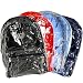 (200 Pieces) K-Cliffs Clear Transparent PVC Plastic School Backpack with Back Panel of Black/ Red/ Blue/ Navy