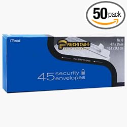 White Security Envelopes (MEA75096) Category: Tax Forms