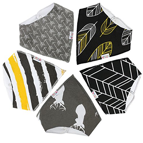 Baby Bandana Drool Bibs by Snappy Swagger (5-Pack) - Adjustable Baby Bandanas in Modern Designs - Baby Girl or Boy Bandana Bibs make Great Shower Gift - 100% Cotton Polyester Fleece (The Outdoorsman)