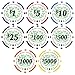 DA VINCI 50 Red Casino Del Sol 11.5 Gram Poker Chips with 5 Dollar Denomination