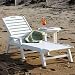 Polywood Outdoor Furniture Nautical Stackable Chaise Lounge with Arms