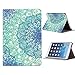 Ipad Mini Leather Case, Shensee Floral Pattern Flip Stand Leather Case Cover for Ipad Mini 1 2 3 Retina