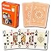 Modiano Cristallo 100% Plastic 4-Pip Jumbo Index Playing Cards (Orange)