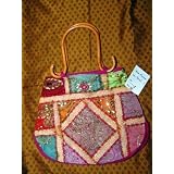 Womens Sari Handbag Multi Bollywood Purse