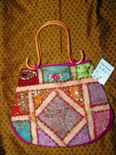 Womens Sari Handbag Multi Purse Boho