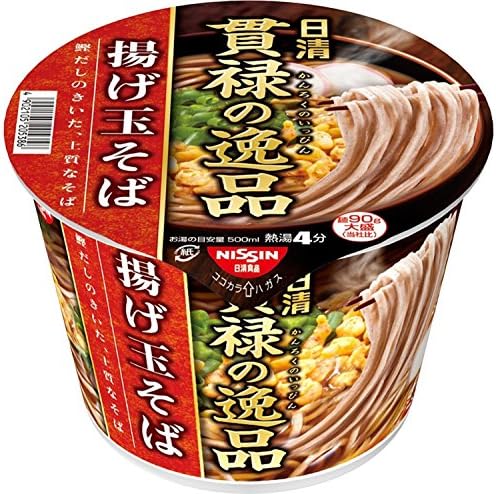 Nissin AGETAMA SOBA Noodle w/seafood(bonito) dashi(soup) tastes 110g x 12pcs from Japan