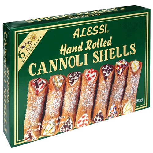 Alessi Large Cannoli Shells, 3-Ounce Boxes (Pack of 12) by Vigo
