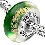 Pacific 925 Collection Sterling Silver Glass Bead - Elegant (Pandora and Chamilia Compatible)