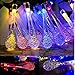 Goodia Solar Outdoor String Lights, 15.7ft 20 LED Water Drop Icicle Ambiance Lighting for Indoor,Bedroom,Patio,Lawn,Landscape,Fairy Garden,Home,Wedding,Holiday,Christmas Tree,Party